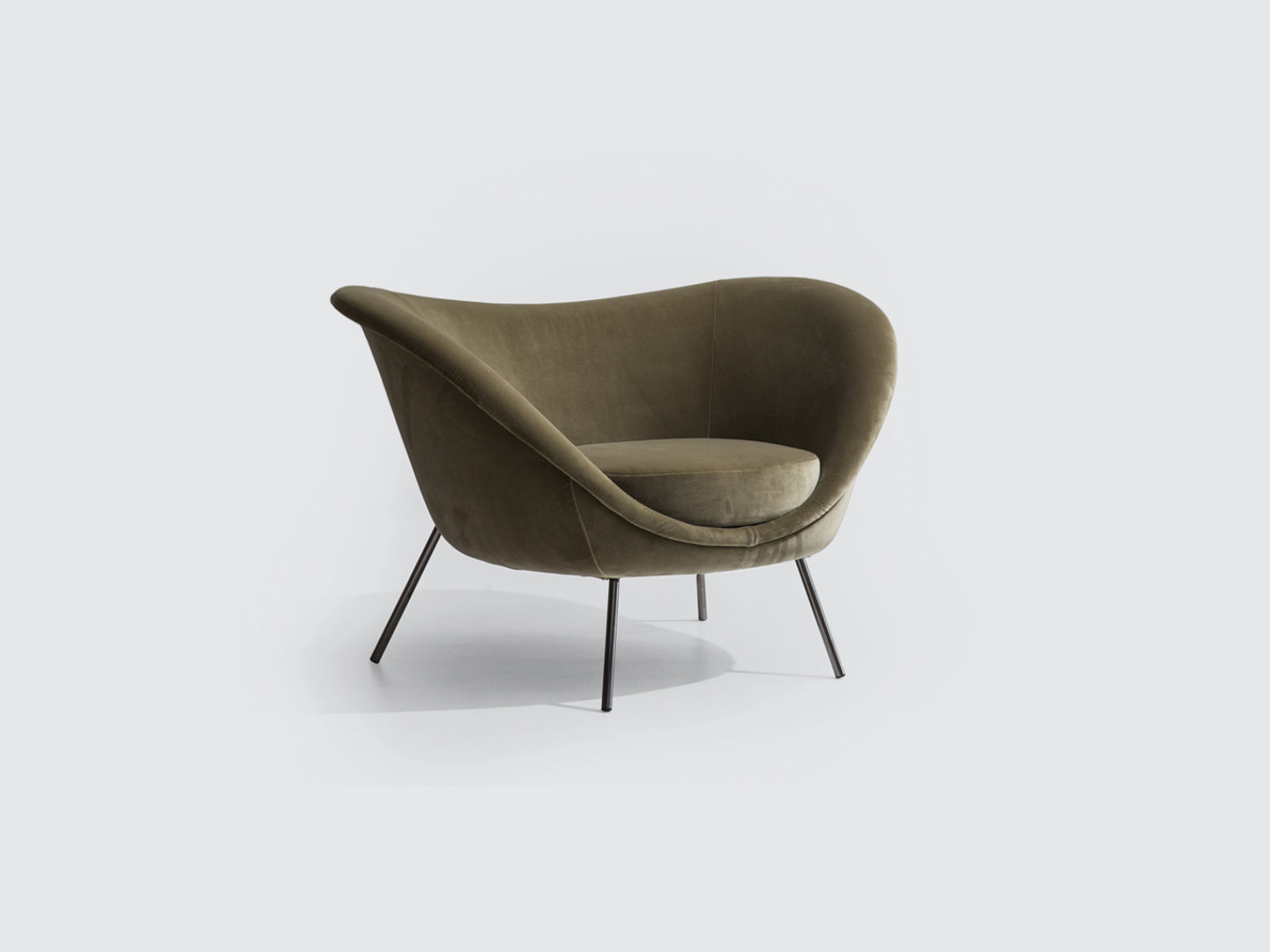 Modern D.154.2 Armchair - Mid-Century Inspired Accent Chair with Wooden Legs for Living Room, Bedroom & Office - Comfortable Lounge Chair for Reading Nook, Coffee Corner or Workspace