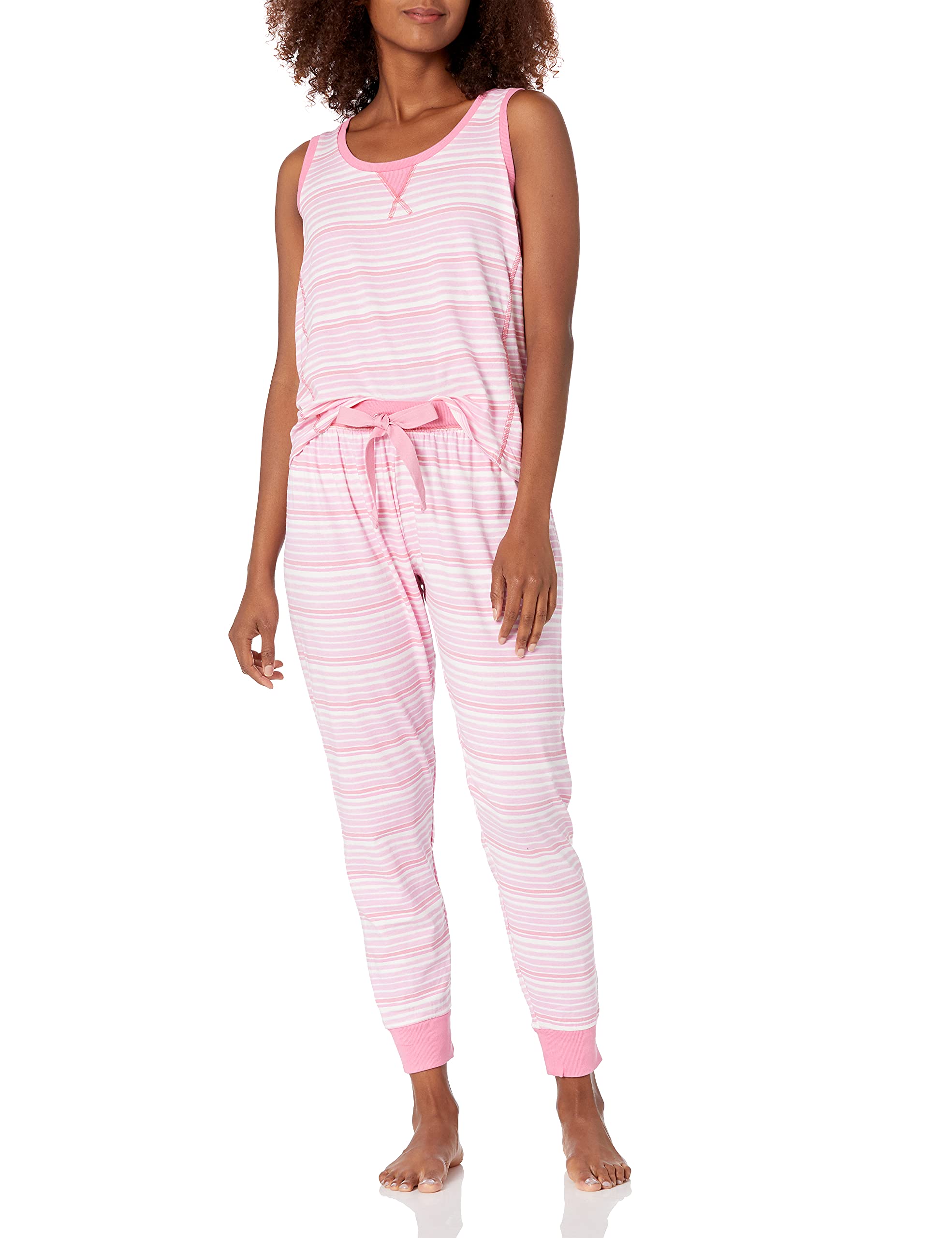 Stylish Women's Tank Top & Jogger Pajama Set - Soft Sleepwear for Comfortable Nights & Lounging at Home