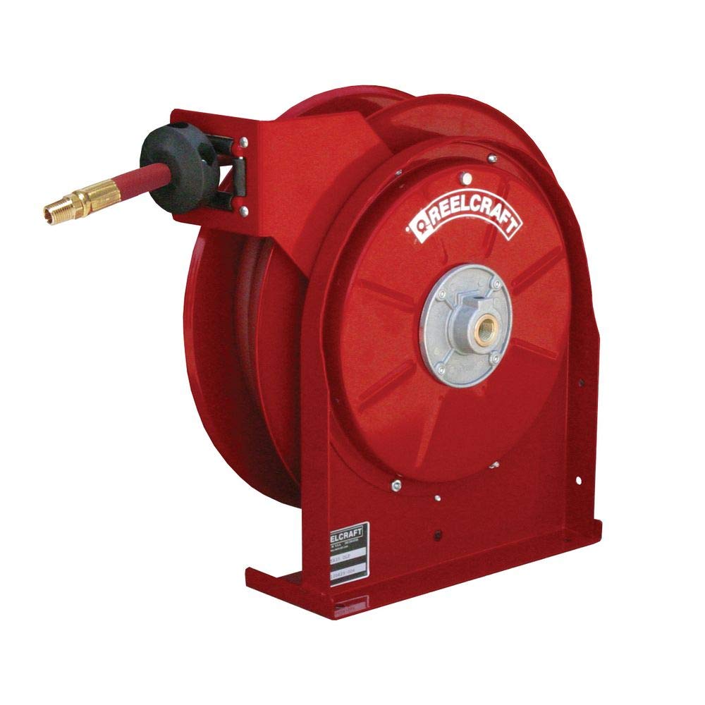 Heavy Duty Retractable Hose Reel for Air & Water - 1/2