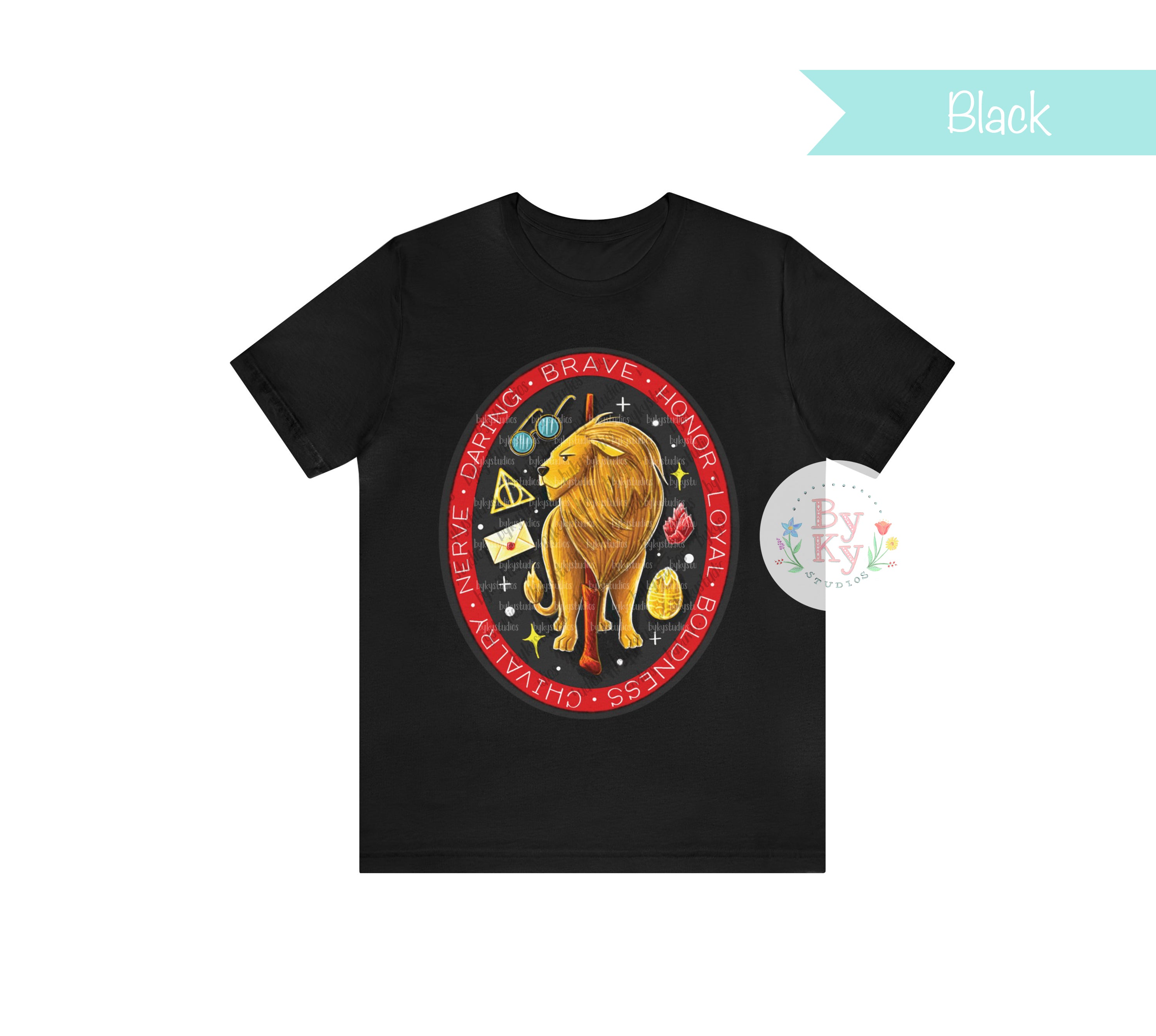 Gryffindor Unisex T-Shirt - Harry Potter House Pride Cotton Tee for Men & Women - Perfect for Cosplay, Halloween & Casual Wear