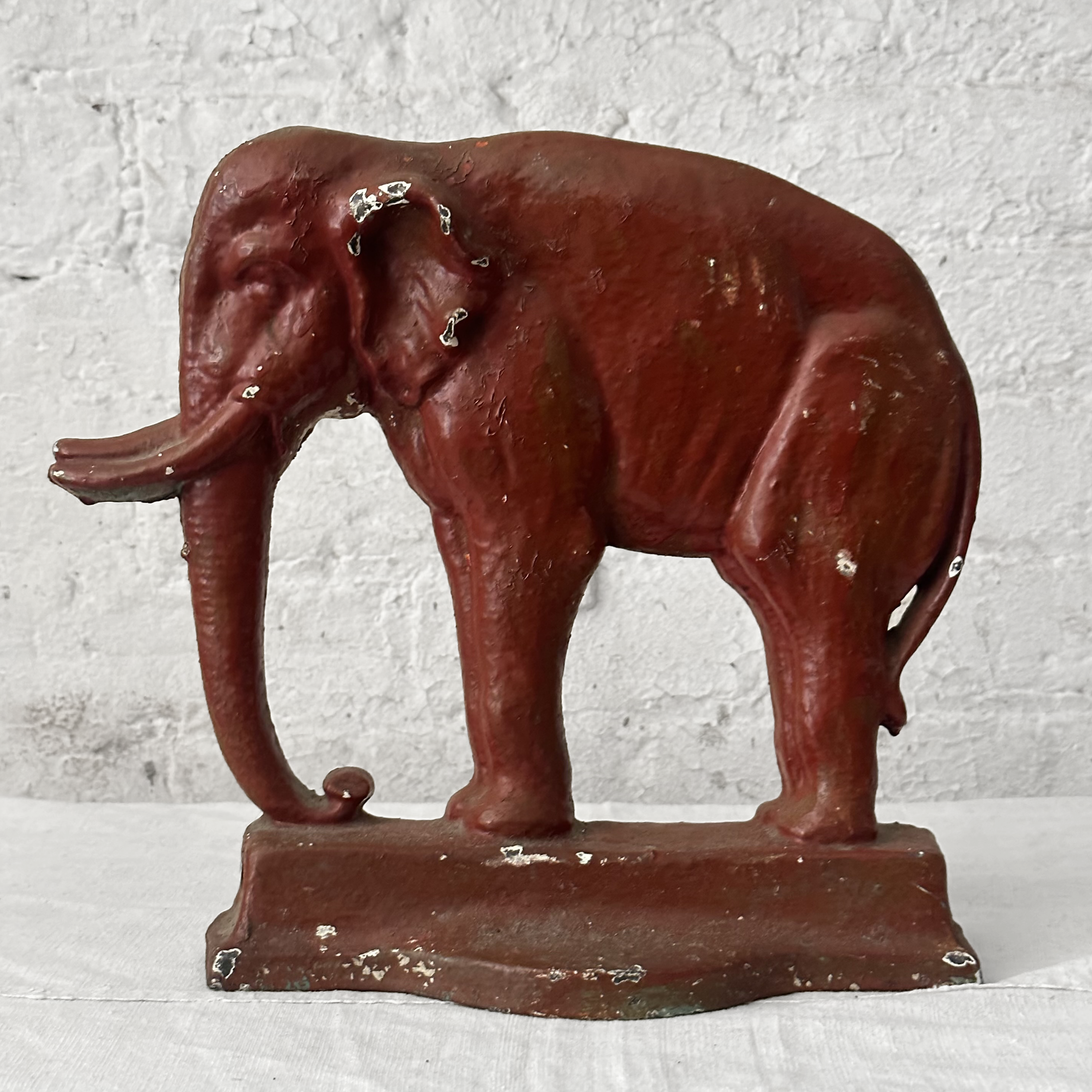 Vintage Antique American Cast Iron Elephant Doorstop - Heavy Duty Collectible Home Decor for Living Room, Bedroom, or Office