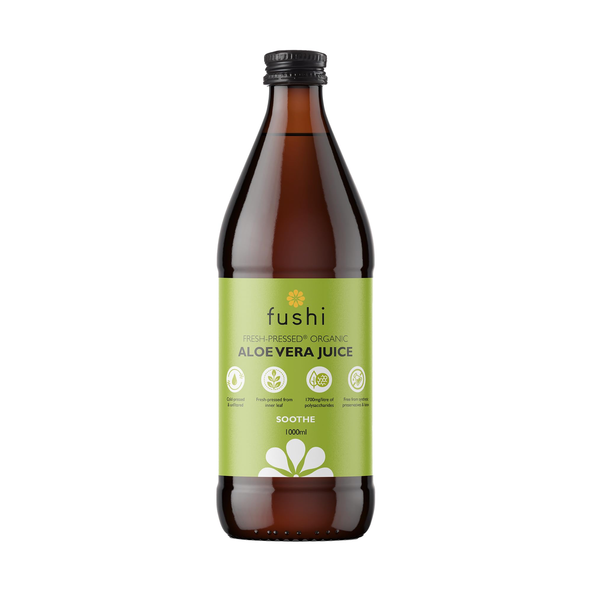 Organic Cold-Pressed Aloe Vera Juice 1000ml - Vegan Certified, UK Made | Hydrating Skin Care & Digestive Health Drink for Daily Wellness Routine
