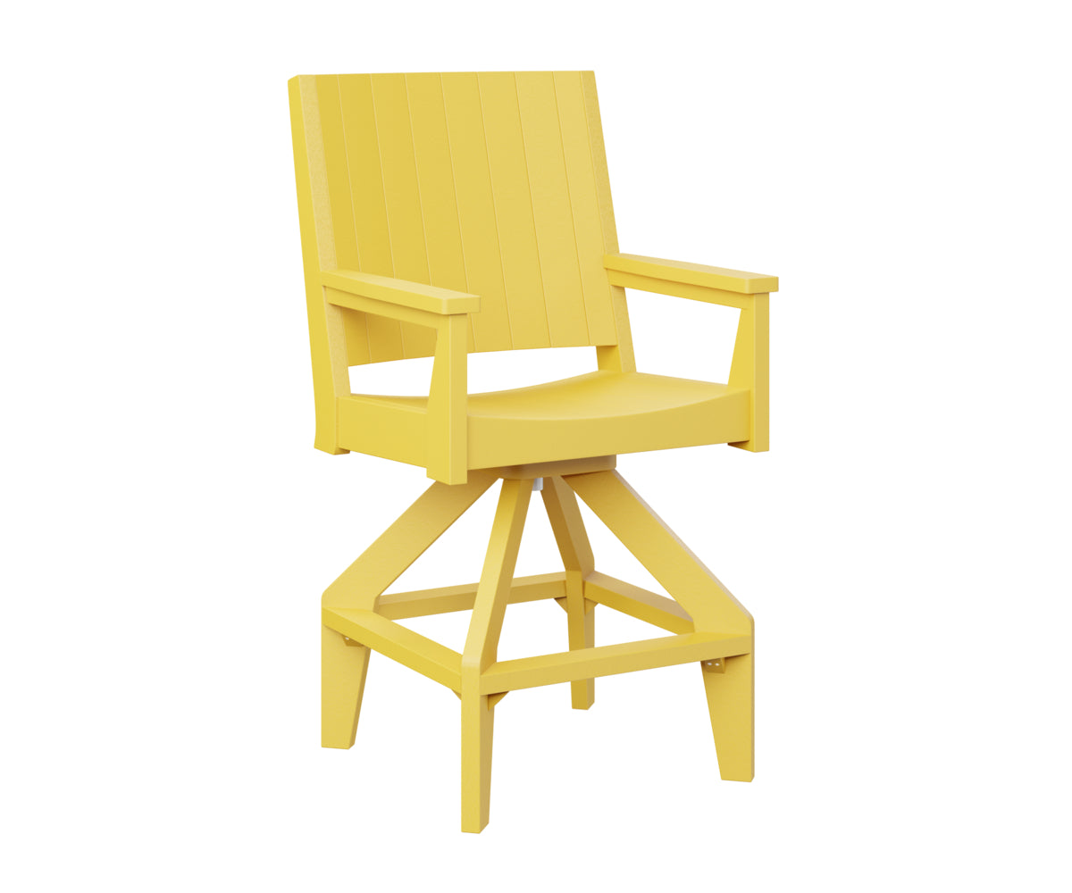 Berlin Gardens Mayhew Chat Swivel Bar Chair - Adjustable Height Counter Stool for Kitchen Island, Breakfast Nook & Home Bar - Comfortable Modern Swivel Seat with Back Support
