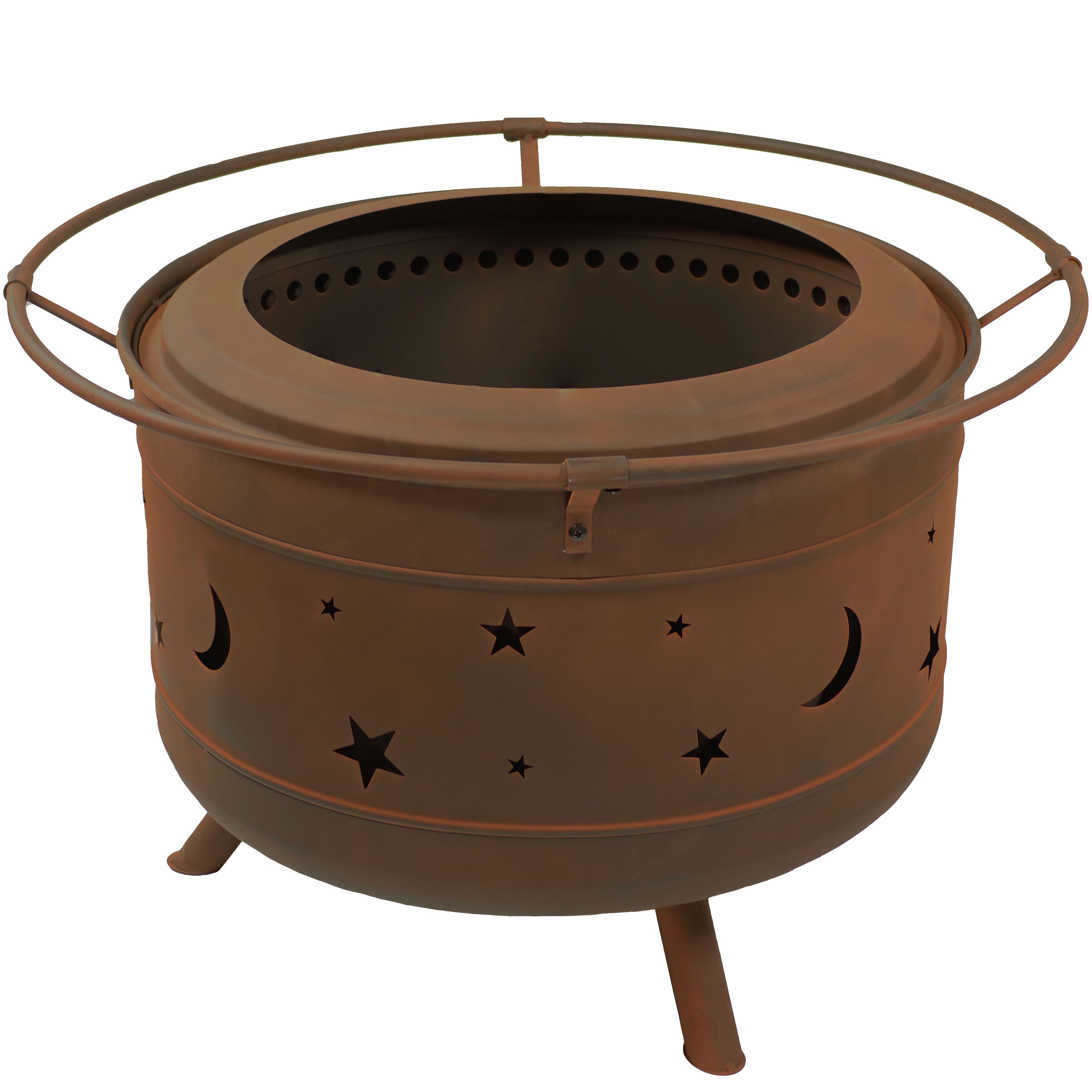 Sunnydaze Cosmic 30-Inch Outdoor Smokeless Fire Pit - Patio, Backyard, Camping & Garden Fireplace for Year-Round Entertainment