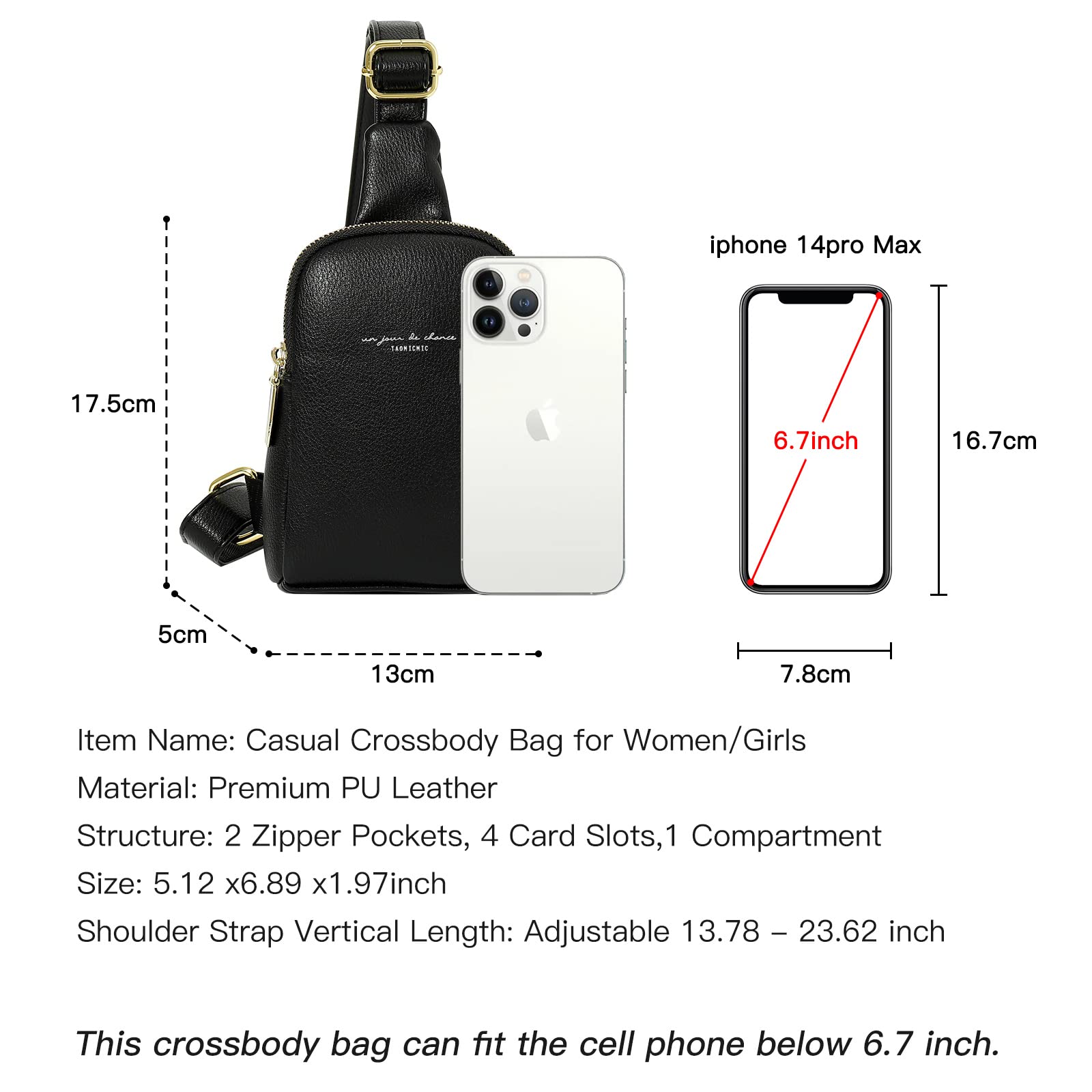 Trendy Unisex Crossbody Bag - Hiking & Travel Sling Backpack