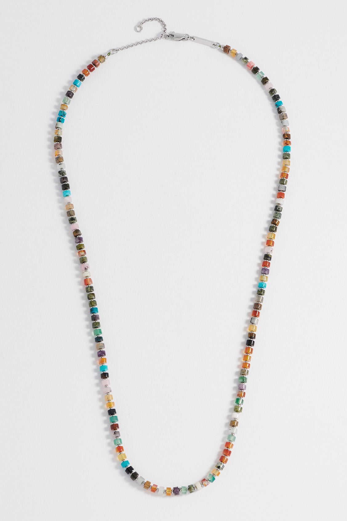 Men's Gemstone Rondelle Necklace - Natural Stone Beaded Jewelry for Men | Perfect for Gifts, Weddings & Everyday Wear