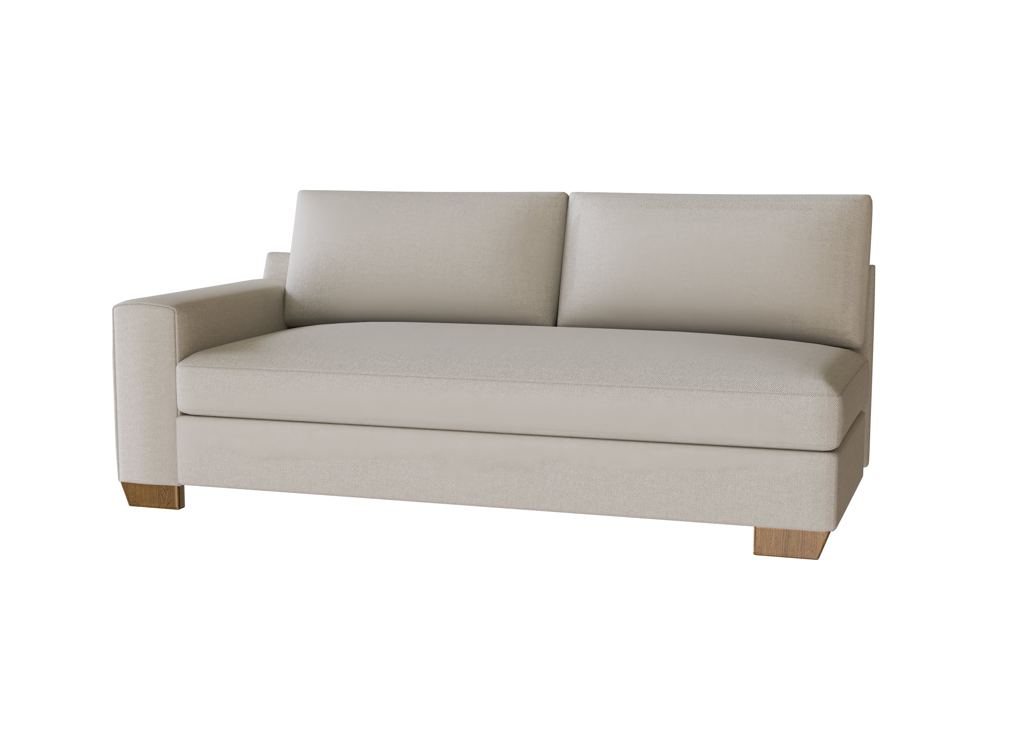 PB Big Sur Square Arm Left Arm Loveseat Cover - Washable Slipcover for Sectional Sofa Components | Perfect for Living Room, Family Room & Home Theater Furniture Protection