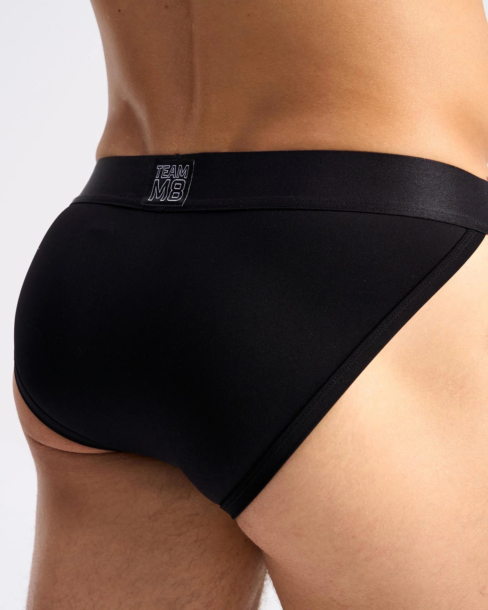 Teamm8 Spartacus Men's Brief Underwear - Black - Comfortable & Breathable for Daily Wear, Workout & Sports