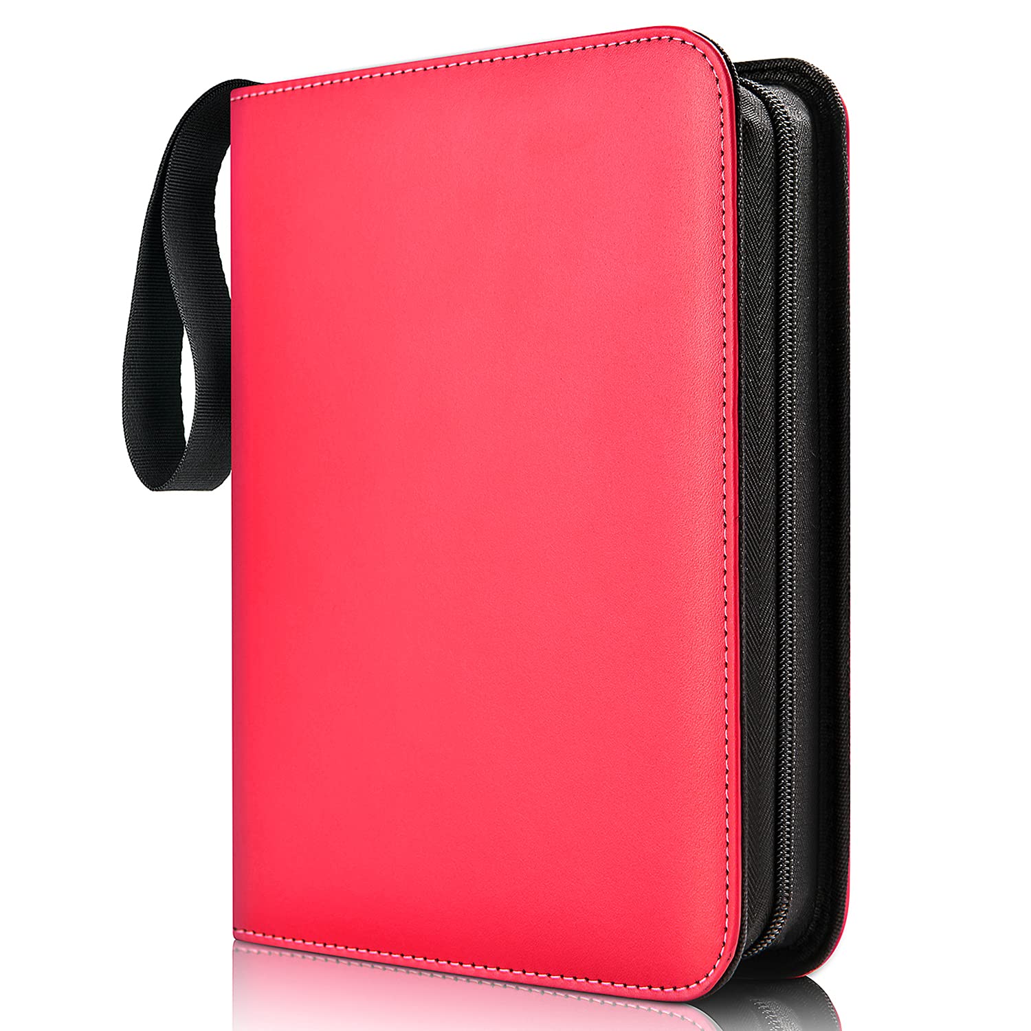9-Pocket TONESPAC 900 Trading Card Binder - Portable Storage Case with Removable Sheets for Sports, Baseball & Collectible Cards | Premium Card Collection Organizer for Collectors | Perfect for TCG, MTG & Pokemon Cards (Red)