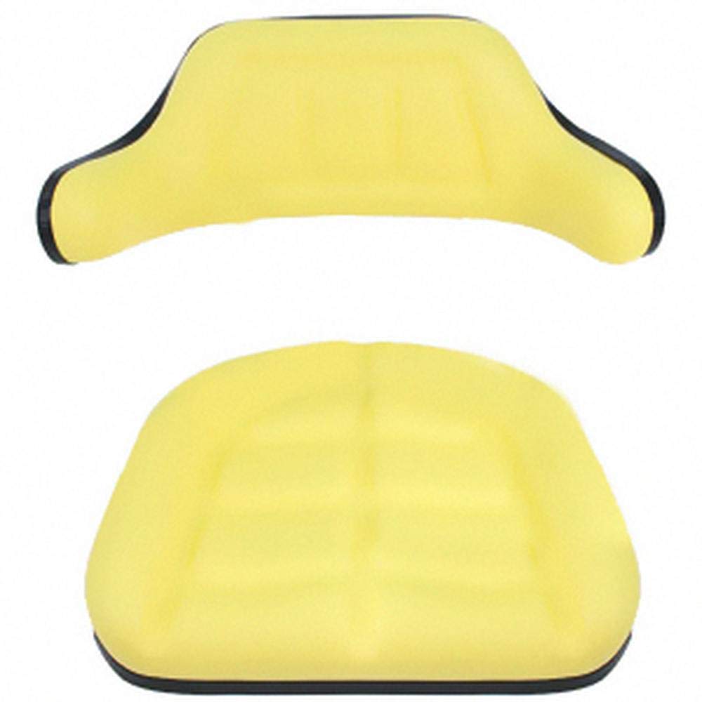 RAParts Yellow Seat Cushion Set - Bottom & Back Replacement for John Deere W103YL & W333 Tractor Seats - Comfort Upgrade for Farming & Outdoor Work