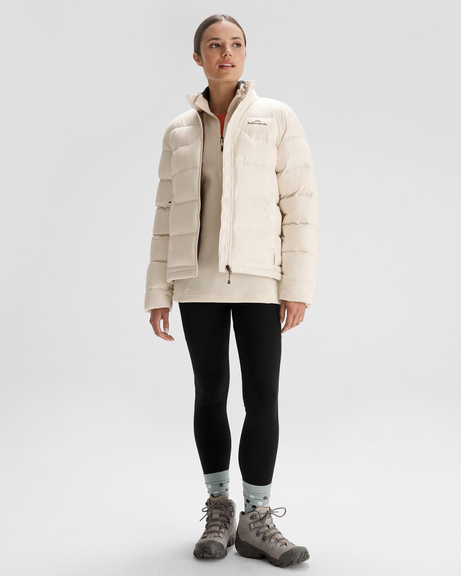 Women's Epiq Down Jacket - Lightweight Warm Winter Coat, Water-Resistant, Natural Color - Perfect for Outdoor Activities, Skiing & Cold Weather Fashion