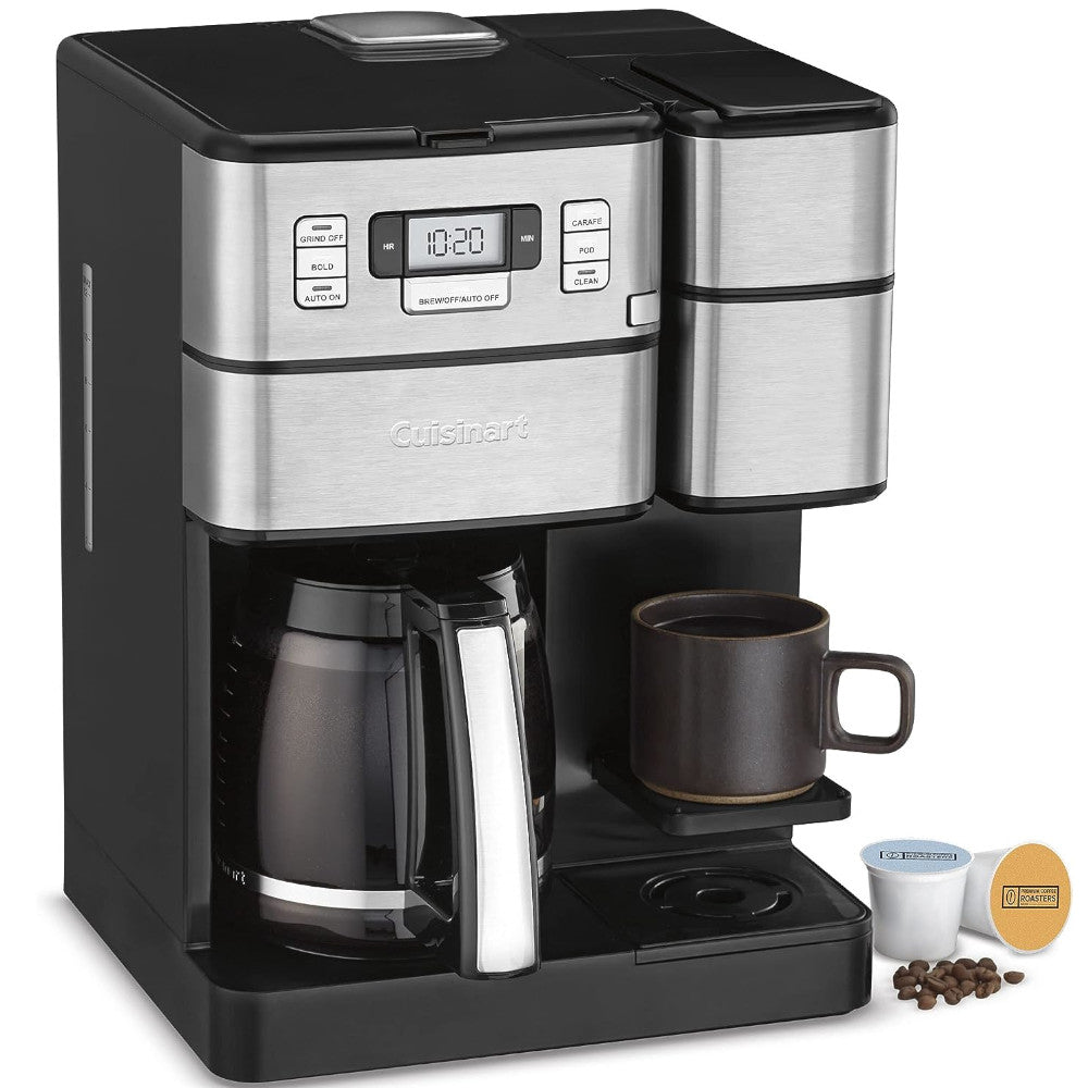 Cuisinart SS GB1 Coffee Center Grind and Brew Plus - Certified Refurbished with Warranty | Automatic Coffee Maker for Home & Office Use