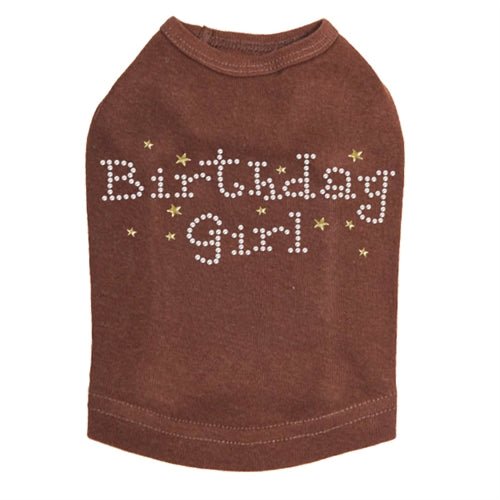 Sparkly Rhinestone Dog Tank Top for Birthday Girl - Cute & Stylish Pet Apparel in Multiple Colors | Perfect for Birthday Parties & Special Occasions