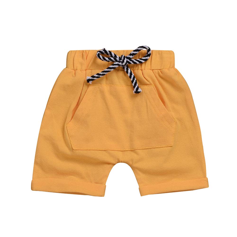 DCUTERQ Baby Boys Summer Cotton Shorts - Soft Casual Harem Pants with Pockets | Comfortable Toddler Outfits for Playtime & Outdoor Activities