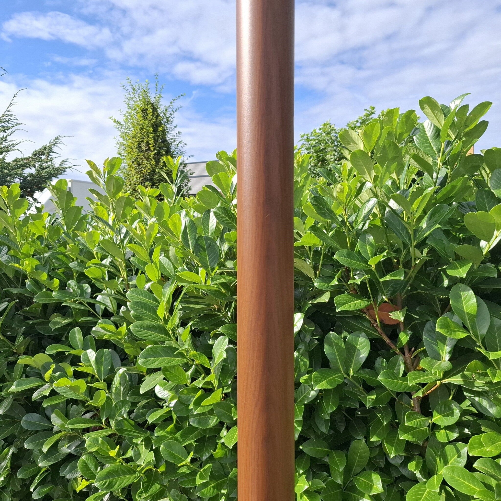 4M Dark Wood Grain Camera Mast with Tilt Anchor - Perfect for Outdoor Photography, Videography, and Surveillance Installations