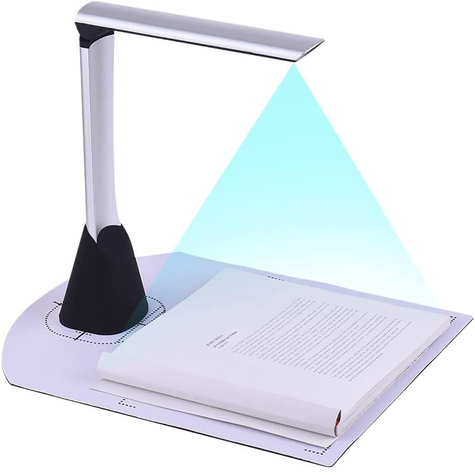 5MP HD A4 Document Scanner - High-Speed Scanning with OCR Text Recognition | Portable Book Scanner & Document Camera for Office, School, Home Use | Perfect for Digitizing Files, Receipts, and Presentations