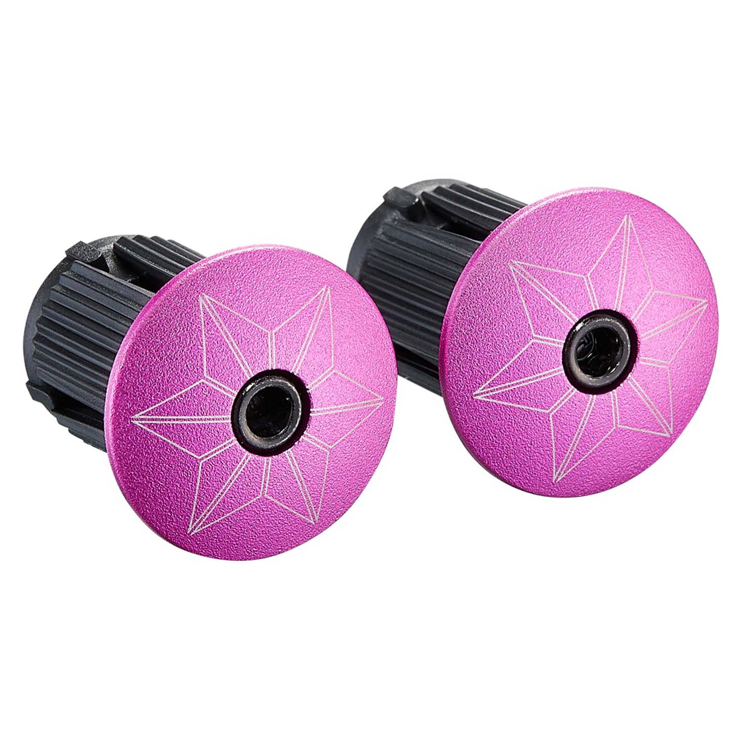 Supacaz Super Sticky Kush Bike Handlebar Tape - Neon Pink & ANO Pink Plugs, Star Fade Design | Premium Cycling Grip for Road Bikes, Mountain Bikes & Commuter Bikes | Sweat-Resistant & Comfortable for Long Rides