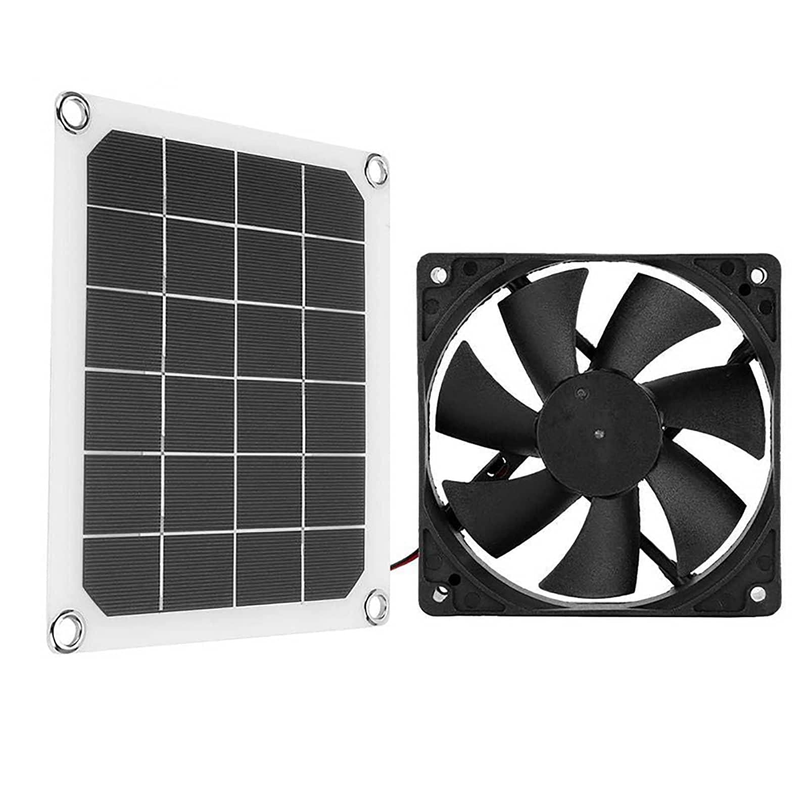 Naysku 10W Solar Powered Exhaust Fan - IP65 Waterproof, Portable for RV, Greenhouse, Pet House, Chicken Coop & Treehouse | Outdoor Ventilation Solution for Energy Efficiency & Air Circulation