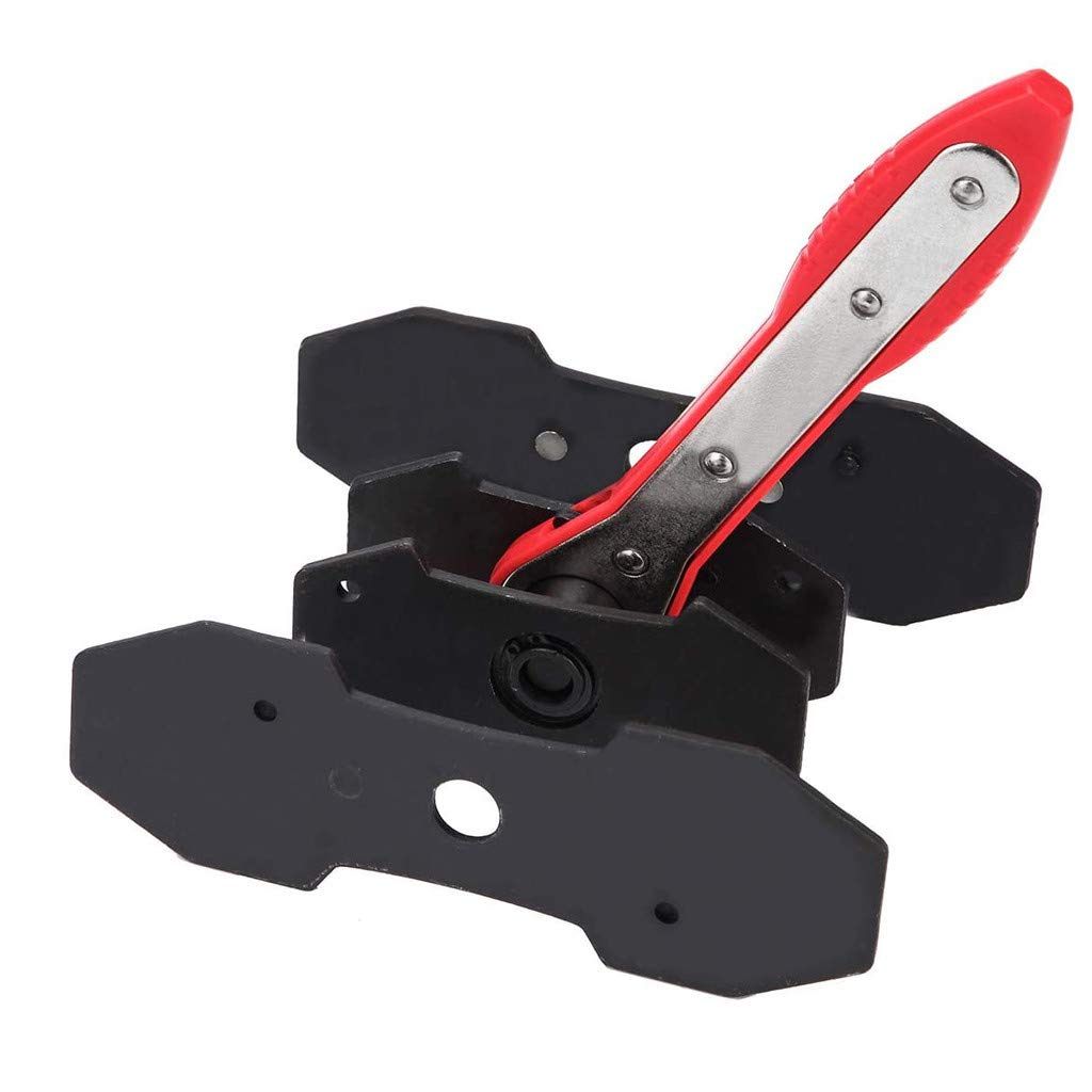 Universal Car Ratcheting Brake Caliper Piston Spreader Press Tool - Compatible with Most Vehicles (Red) | Professional Brake Repair & Maintenance for DIY Mechanics & Auto Shops