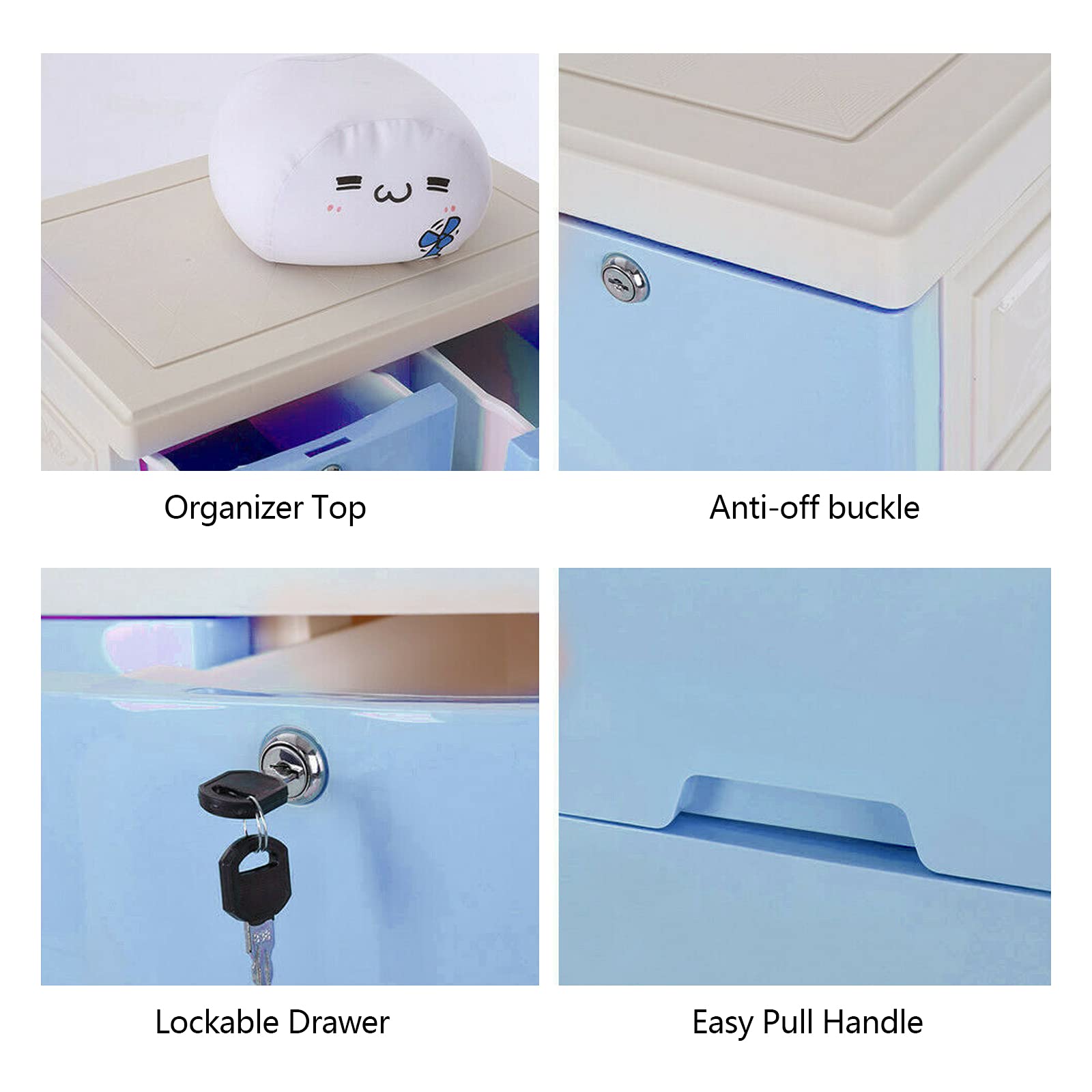 6-Drawer Tall Plastic Dresser with Wheels - Vertical Storage Tower Cabinet for Bedroom, Living Room, Entryway & Closet Organization - Space-Saving Chest of Drawers with Smooth Gliding Wheels (Blue) - Perfect for Small Apartments, Dorm Rooms and Tight Spaces