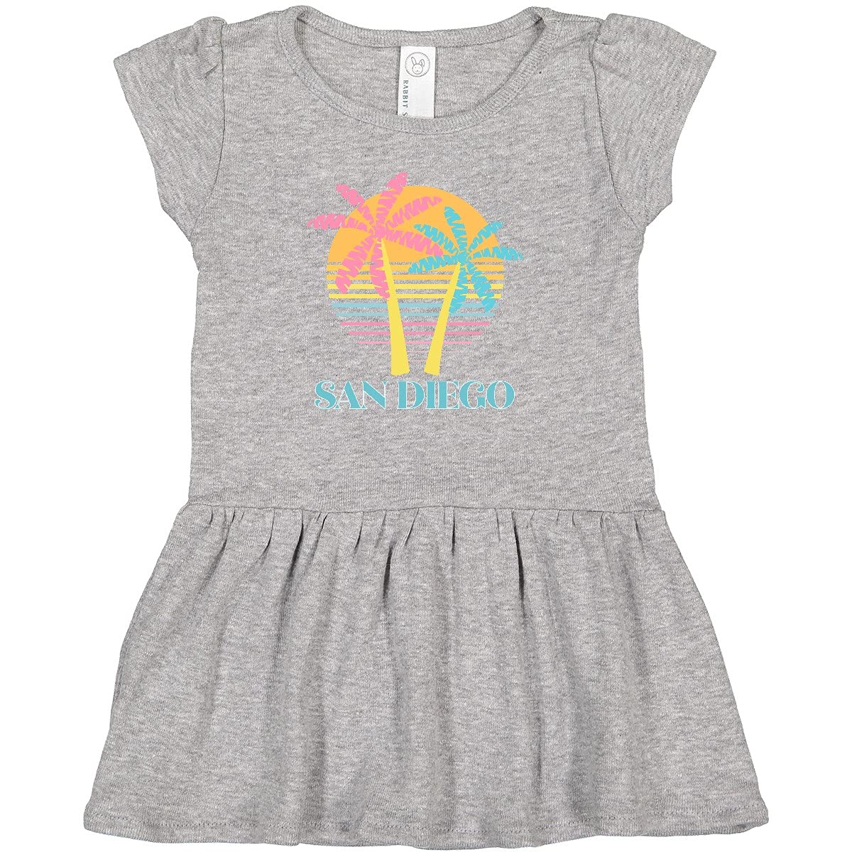 Inktastic San Diego California Beach Vacation Infant Dress - Cute Baby Girl Outfit for Summer, Travel & Family Photos