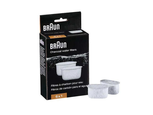 Braun BRSC004 AX13210004 Charcoal Water Filter Replacement for Coffee Makers - Compatible with Braun Coffee Machines, Improves Taste & Reduces Impurities - Perfect for Home & Office Use