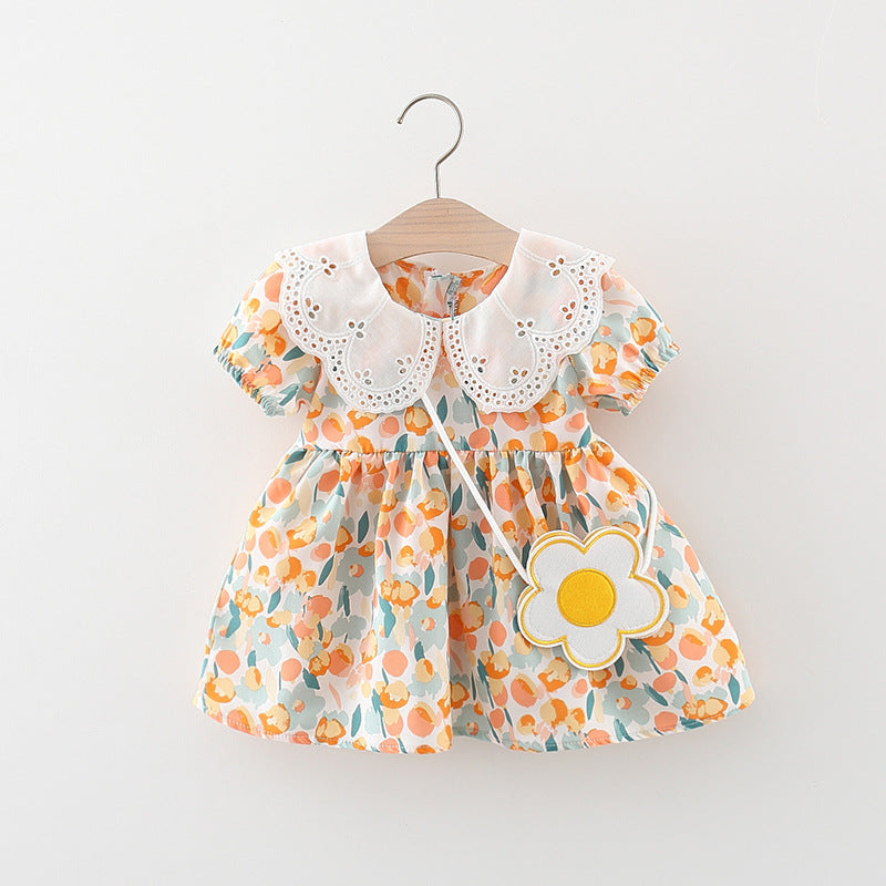 Stylish Graffiti Print Doll Collar Dress for Women - Perfect for Casual Outings, Parties, and Streetwear Fashion
