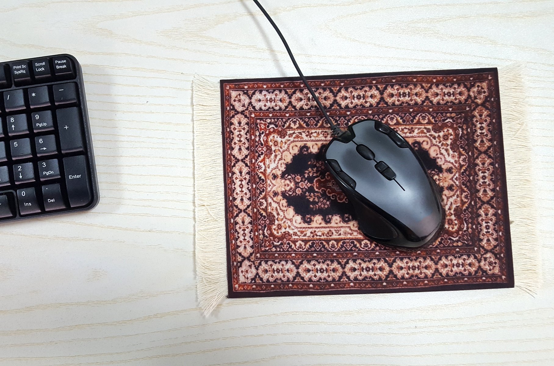 SUPCOW Oriental Fabric Mouse Pad - Persian Rug Design Non-Slip Desk Mat for Office & Gaming - Home & Office Computer Accessories