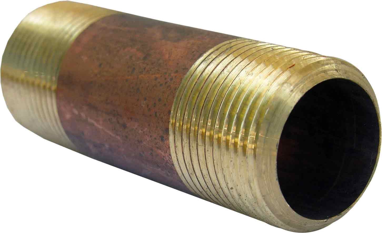 LASCO 17-9489 3/4-Inch x 3-Inch Red Brass Pipe Nipple - High-Quality Plumbing Fitting for Water Supply, Gas Lines & HVAC Systems