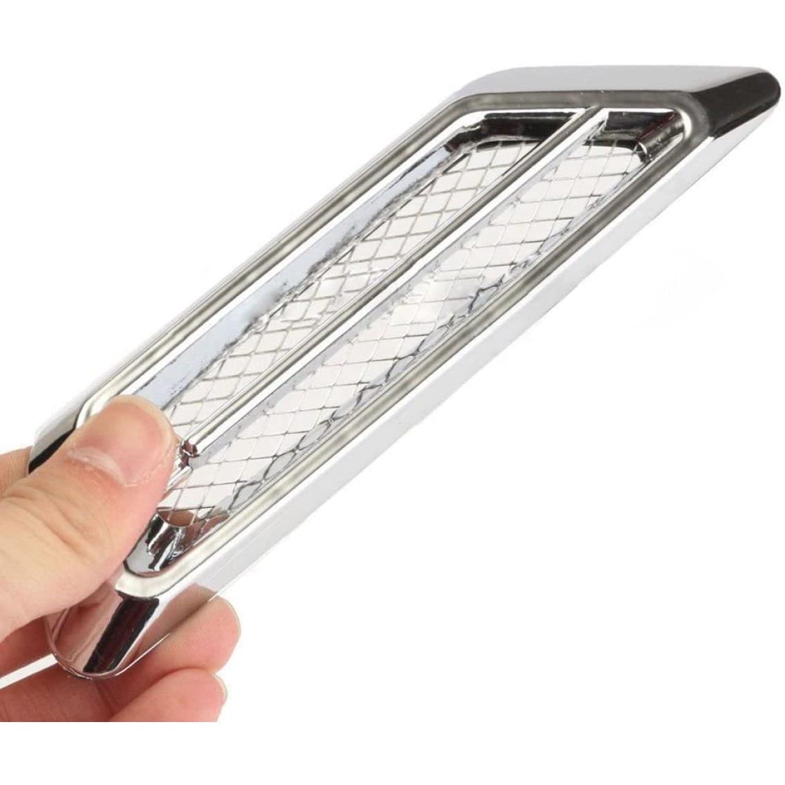 Universal Car Air Flow Chrome Side Vent Stickers - 1 Pair (2PCS) - Premium Auto Exterior Decoration for Sedan, SUV, Truck - Enhances Vehicle Style & Aerodynamics