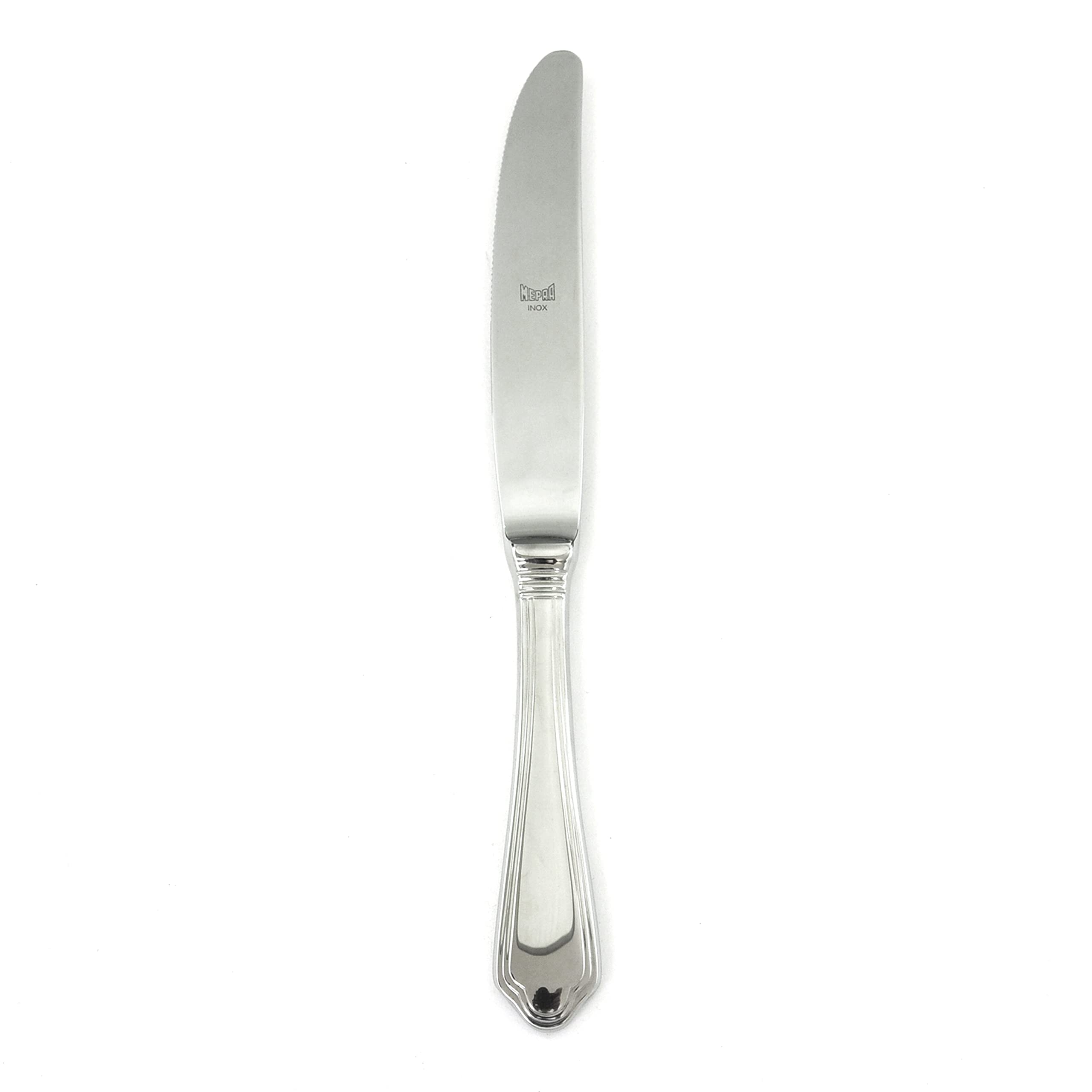 Mepra AZB10181106 Leonardo Fruit Knife Set - 24-Pack Stainless Steel Table Knives (20.8cm) Dishwasher Safe - Perfect for Restaurants, Catering & Home Kitchen Use