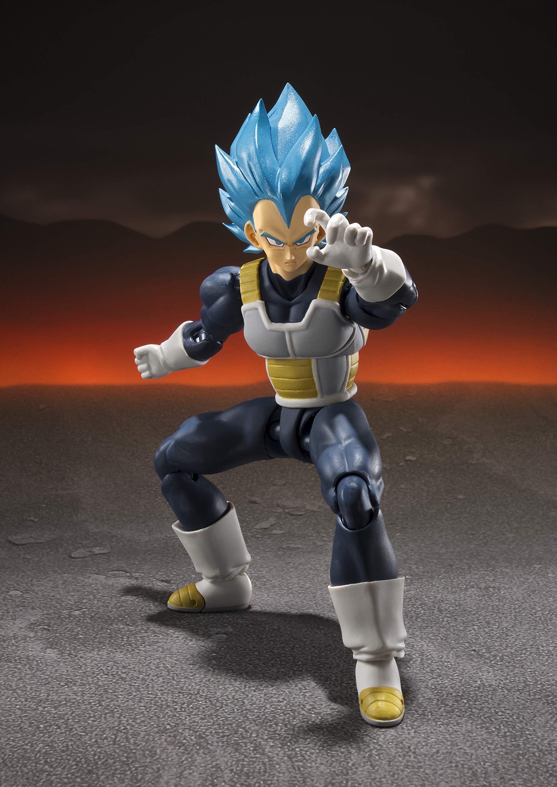 Bandai S.H. Figuarts Super Saiyan God Super Saiyan Vegeta Action Figure - Dragon Ball Super Broly Collectible - Perfect for Display, Anime Collections & Dragon Ball Fans