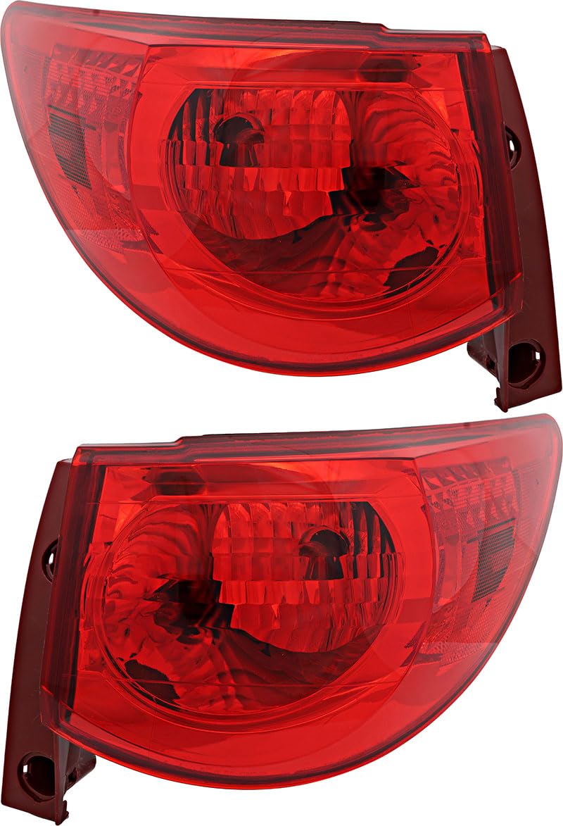 Chevrolet Chevy Traverse Tail Lights Lamps Set - Compatible with 2009 2010 2011 2012 Models - Driver & Passenger Side Replacement - Enhance Safety & Style for Night Driving