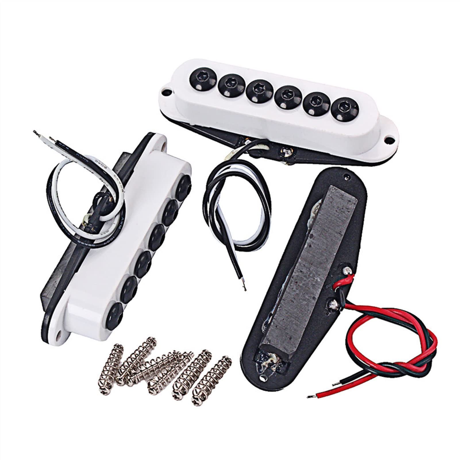 Electric Guitar Pickup Set - 3 Single Coil Pickups (48mm/50mm/52mm) for 6-String Guitars - Replacement Parts & Accessories for Fender Stratocaster Style Guitars - Perfect for Rock, Blues & Jazz Performances