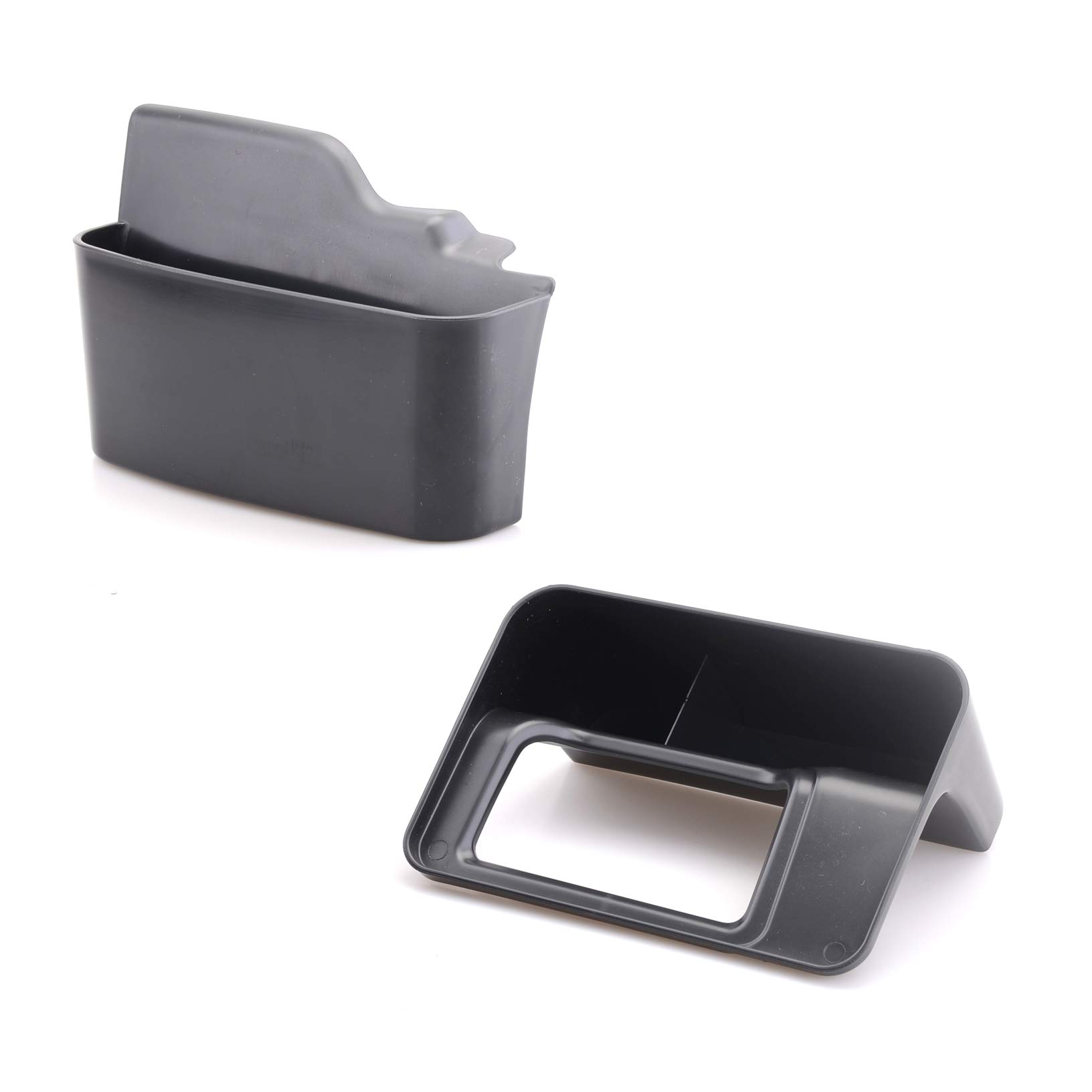 Jeep Wrangler JL JLU & Gladiator JT Gear Shift Console Organizer - 2Pcs Black Side Storage Box Tray for 2018-2020 Models | Interior Accessories for Phones, Keys & Small Items | Perfect for Off-Road Adventures & Daily Commutes