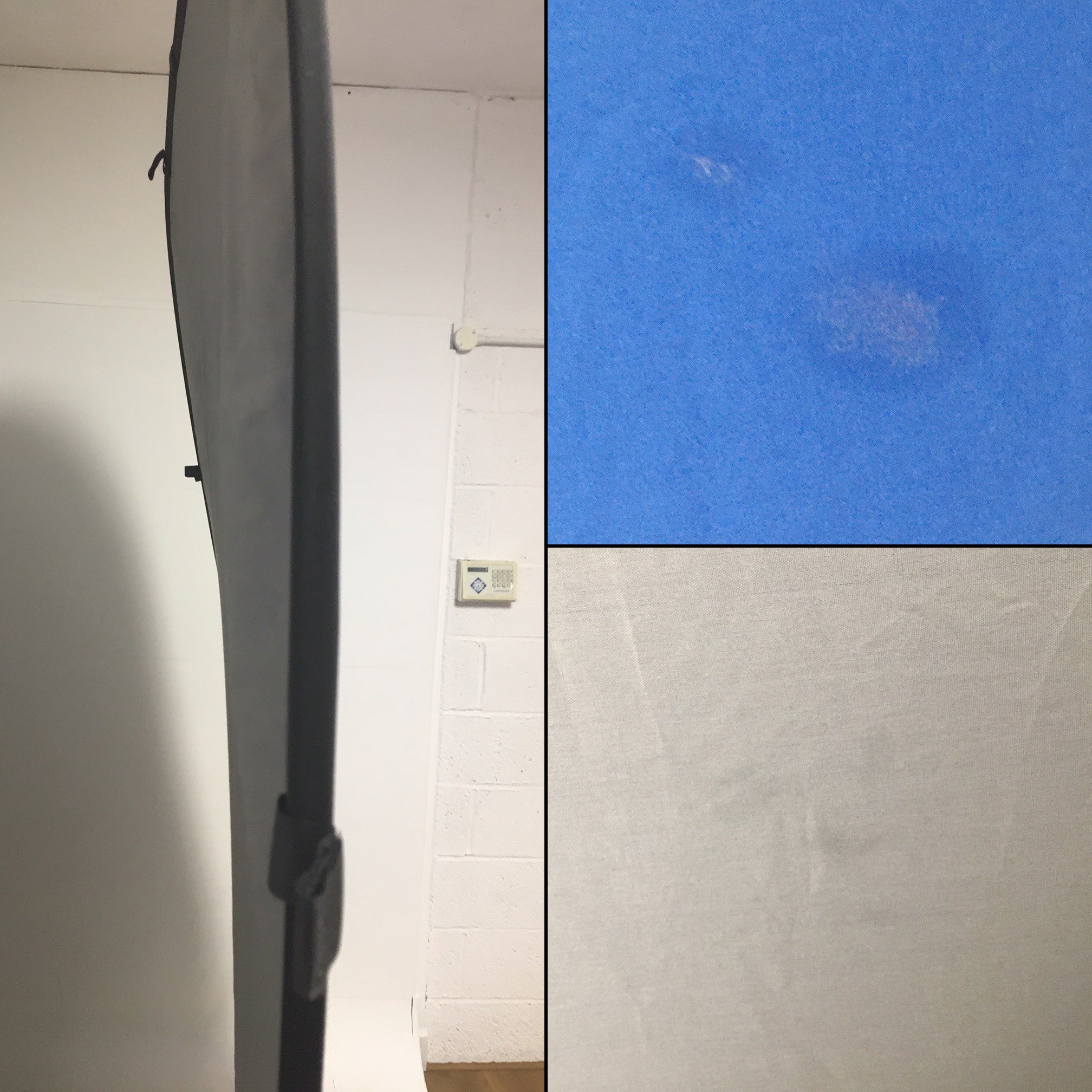 2x2.3m Muslin Cotton Dual Sided Collapsible Backdrop - Blue/Grey | Photography Studio Background | Perfect for Portraits, Product Shoots & Video Calls