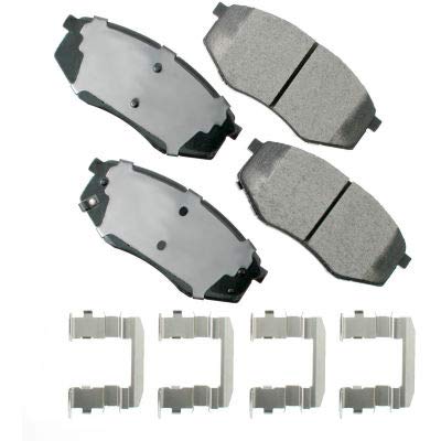 Akebono ACT1447 ProACT Ultra Premium Ceramic Disc Brake Pad Kit - High Performance Brake Pads for Smooth & Quiet Stops - Perfect for Daily Commuting, Highway Driving & Heavy-Duty Vehicles