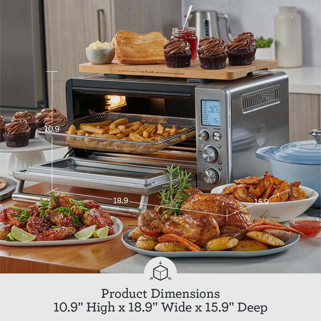 Breville Smart Oven Air Fryer BOV860BTR - Countertop Convection Oven with Air Fryer Function, Black Truffle | Perfect for Baking, Roasting, and Air Frying at Home