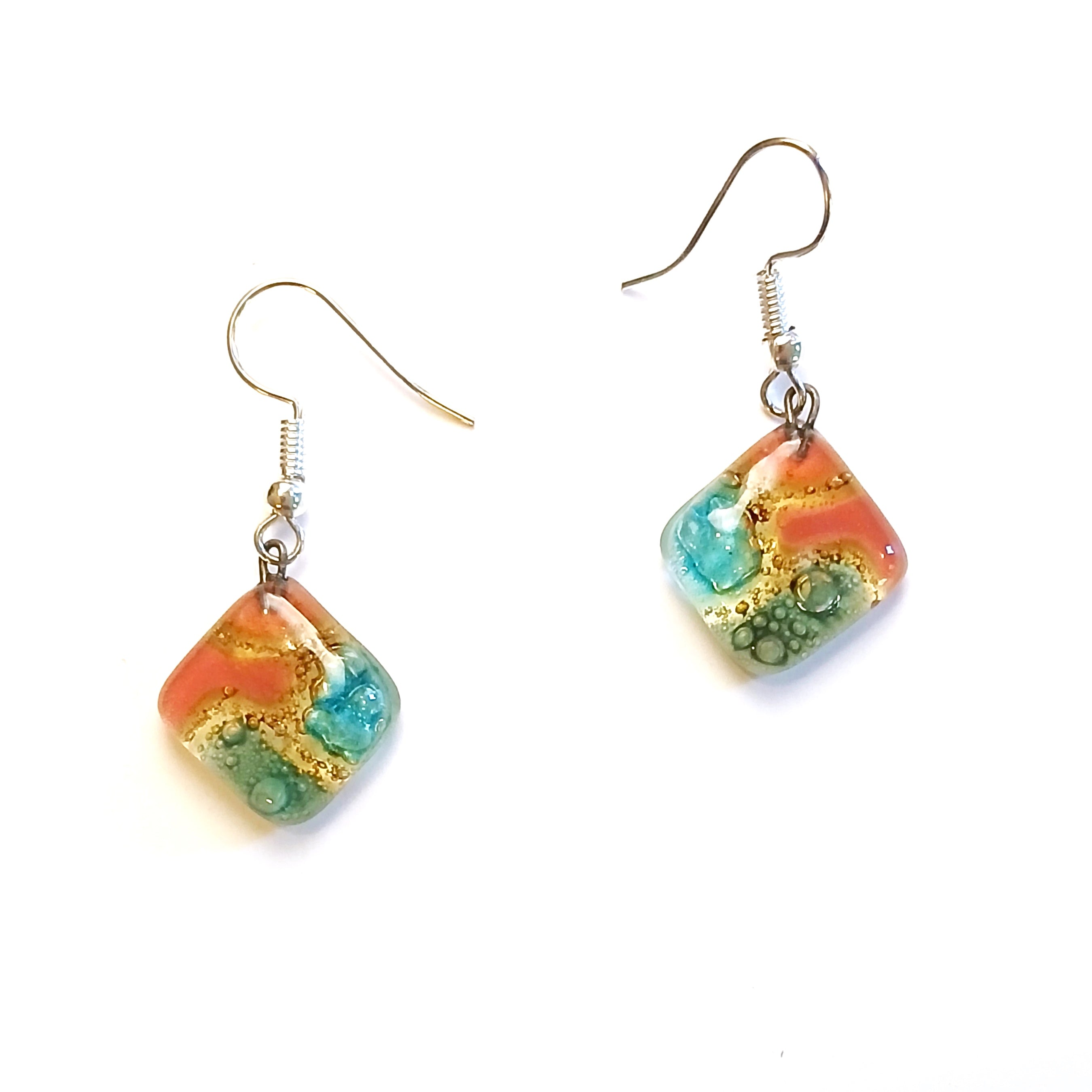Elegant Glass Earrings with Diamond Accents - Perfect for Weddings, Parties & Special Occasions