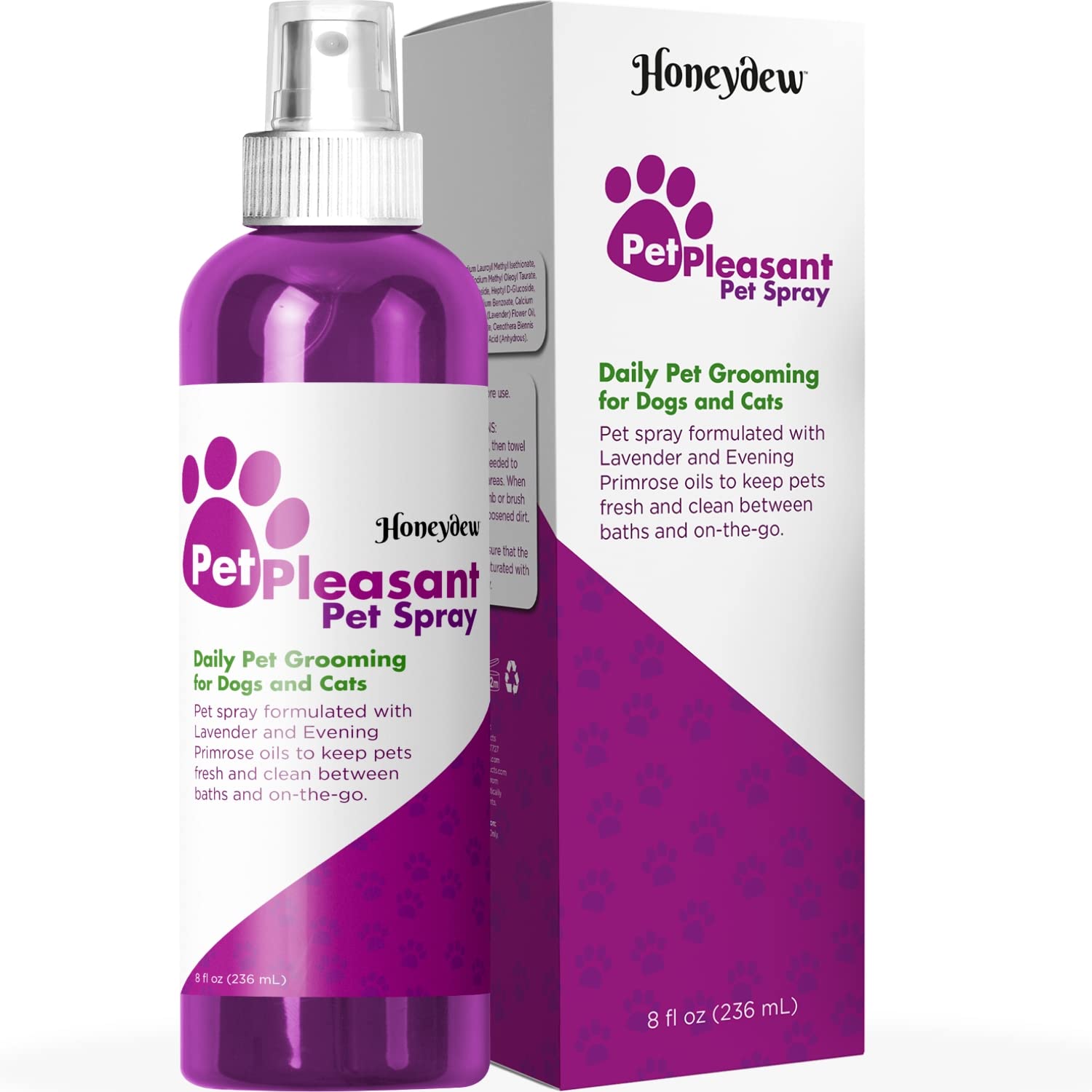 **Natural Lavender Dog Deodorizing & Calming Spray - Essential Oil Pet Odor Eliminator for Smelly Dogs & Puppies - Dog Detangler & Freshener for Grooming, Travel & Home Use**