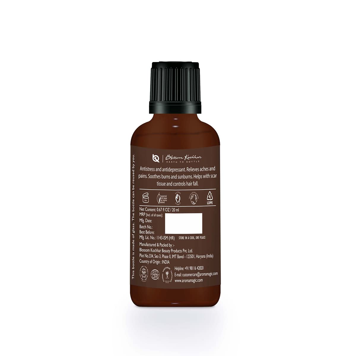 Pure Lavender Essential Oil for Aromatherapy & Relaxation - 20ml Bottle - Perfect for Diffusers, Massage, Bath & Stress Relief