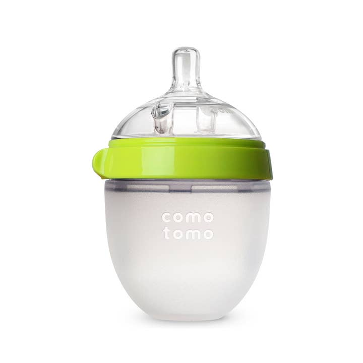 Comotomo Baby Bottle 5 oz - Soft Silicone Infant Bottle with Natural Feel, Anti-Colic, Wide Neck for Easy Cleaning - Perfect for Newborns, Breastfeeding & Formula Feeding at Home or On-the-Go