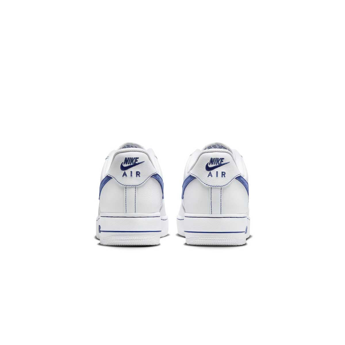 Nike Air Force 1 '07 LV8 Men's Sneakers - White & Deep Royal Blue Basketball Shoes for Casual Wear & Street Style