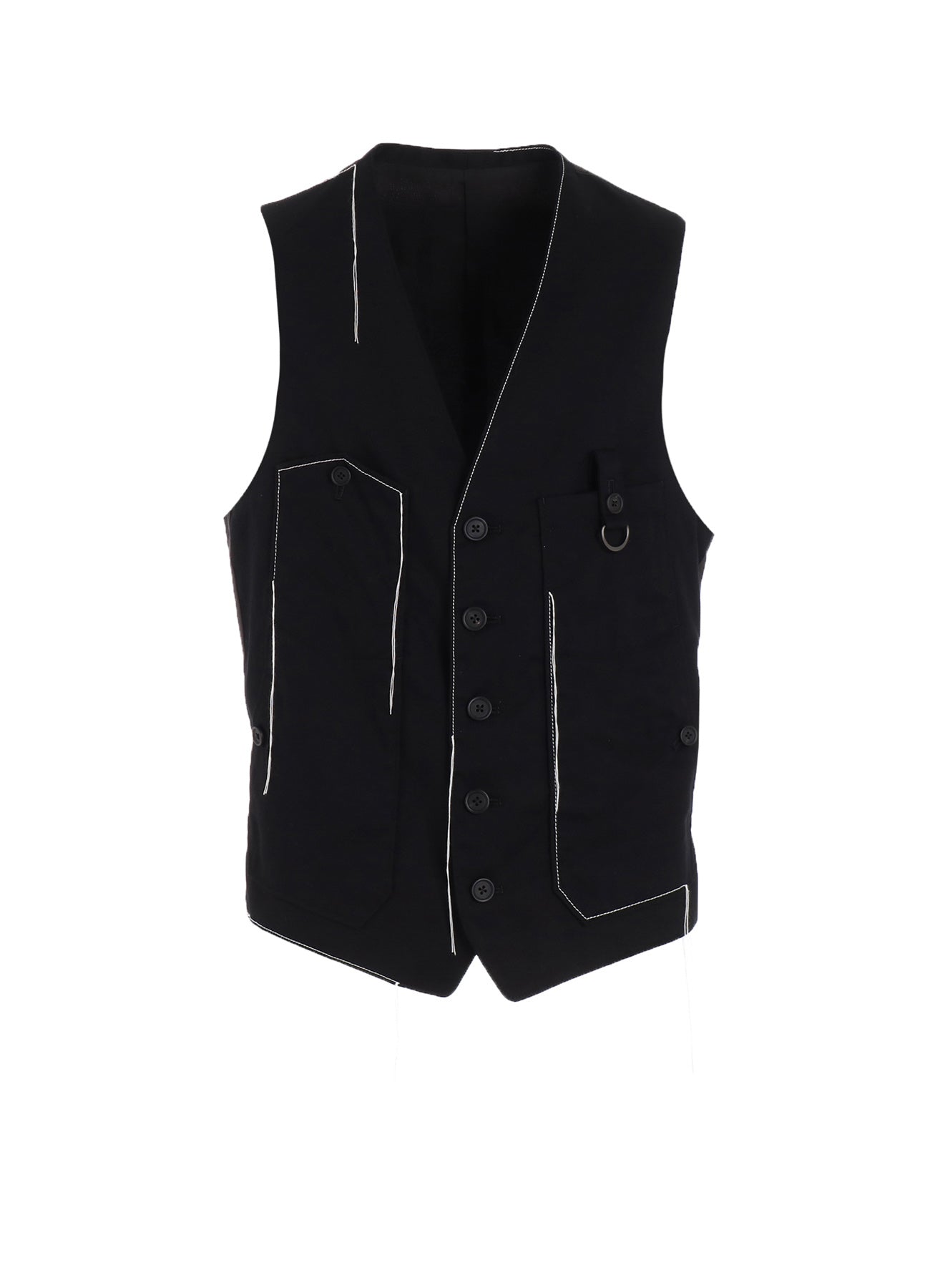 Men's Cotton Twill Work Vest with Color Stitching - Durable & Stylish for Construction, Outdoor Jobs & Casual Wear