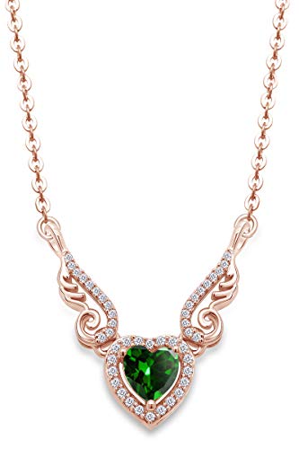 rose-gold-plated-silver : Emerald