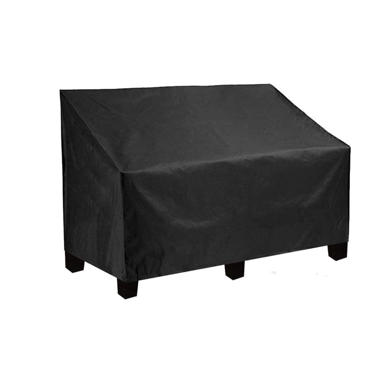 **210D Oxford Cloth Waterproof Outdoor Bench Cover - Dustproof Furniture Protector for Garden, Patio, Lawn (Black, 162x66x89cm) - Perfect for Rainy Days & All-Season Use**