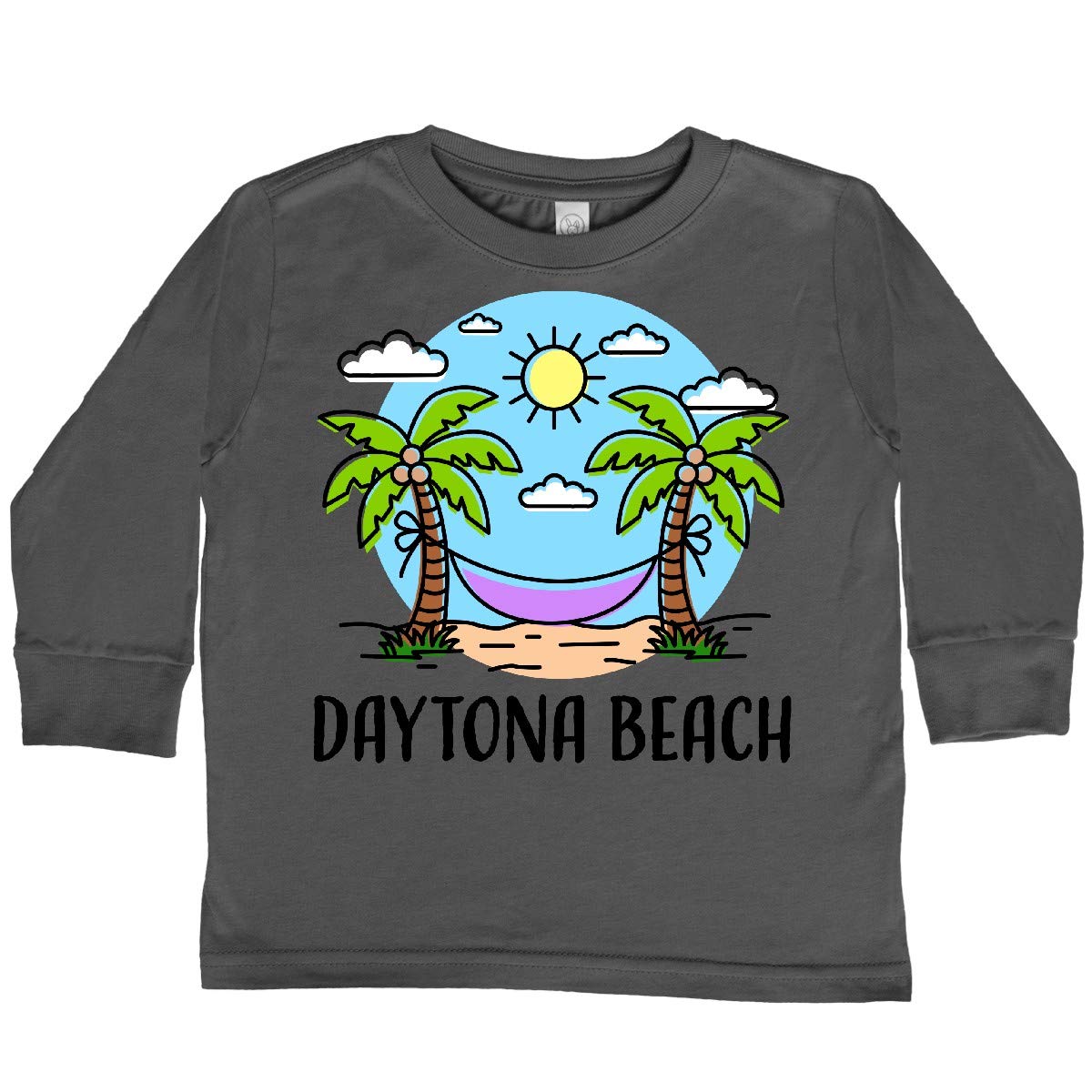 Inktastic Summer Vacation in Daytona Beach Toddler Long Sleeve T-Shirt - Cute Graphic Tee for Boys & Girls - Soft Cotton Comfort - Perfect for Beach Trips & Family Vacations