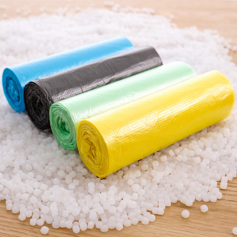 Tuelaly Heavy Duty Trash Bags - 100Pcs/5 Rolls Disposable Garbage Bags for Home, Hotel & Office | Extra Thick & Durable Waste Pouch for Kitchen, Bathroom & Outdoor Use