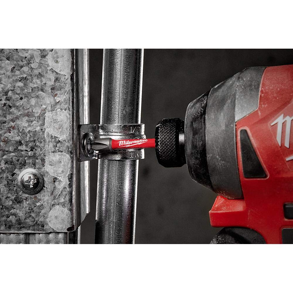 Milwaukee SHOCKWAVE #1 Phillips Impact Driver Bits (5-Pack) - 3.5 Inch Length - High Torque Screwdriver Bits for Drills & Impact Drivers - Perfect for Construction, Woodworking & DIY Projects