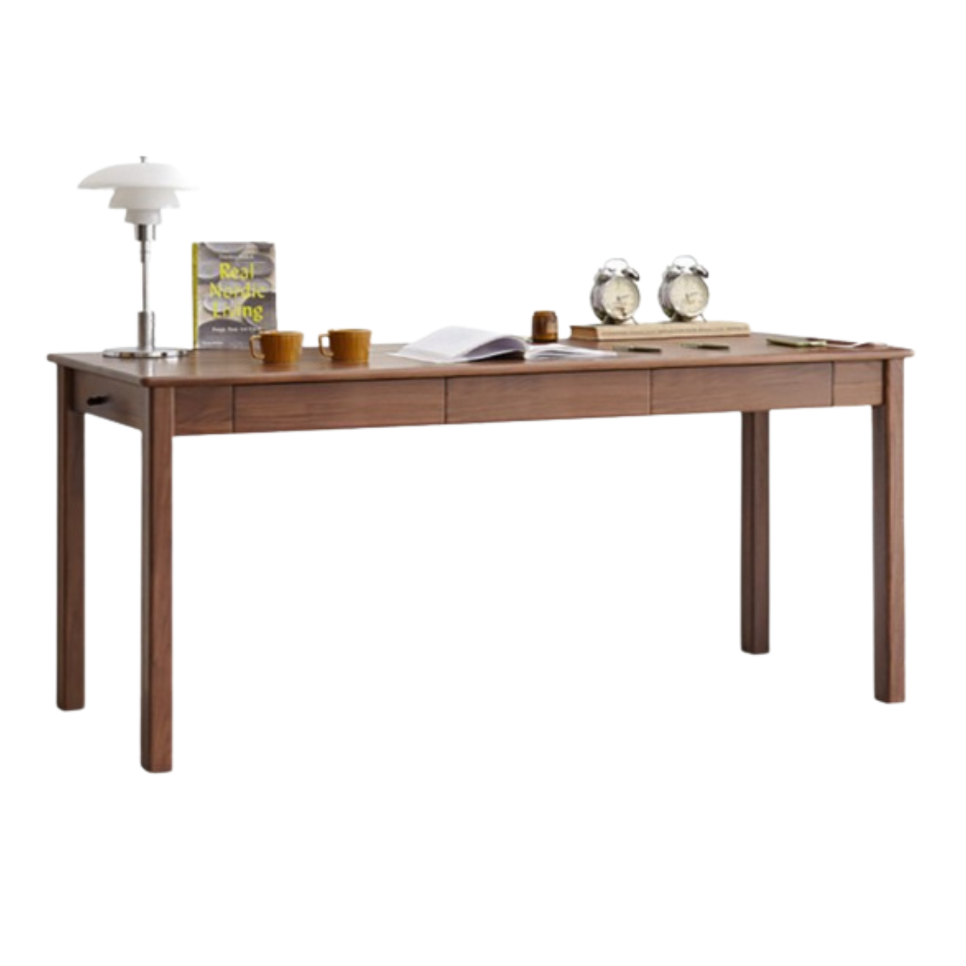 70.8x29.5x29.5 inch / 180x75x75 cm / Rich Dark Walnut Color / Black walnut Desk